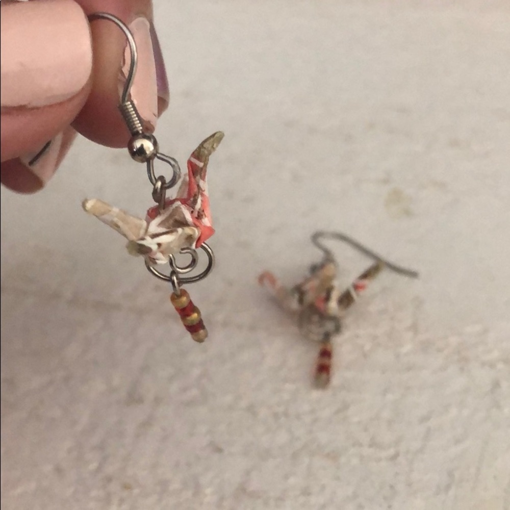 Crane earrings